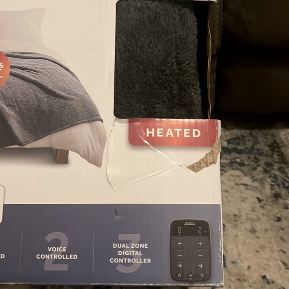 Bedding Sunbeam Connected Wifi Heated Electric Blanket Lofttec Slate